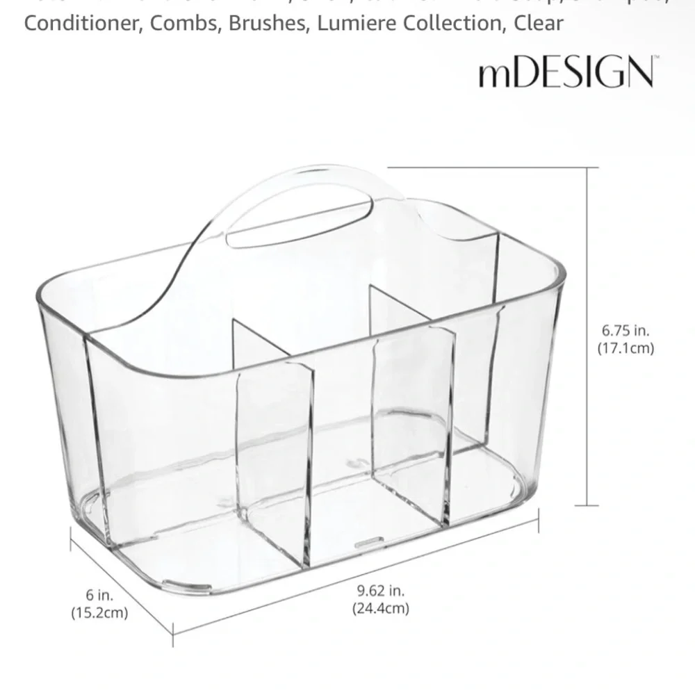 NWT mDesign Clear Storage Caddy